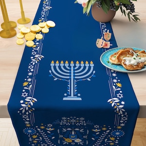 Hanukkah Table Runner, Hanukkah Decorations, Hanukkah Decor, Hanukkah Gifts