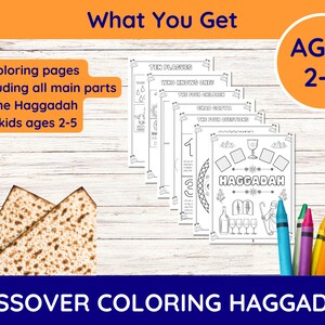 Printable Coloring Haggadah for Kids Ages 2-5, Passover for Children ...