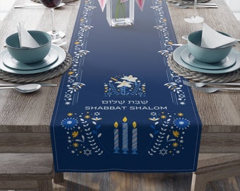 Shabbat Table Runner, Shabbat Table, Shabbat Shalom, Jewish Gifts, Jewish Home, Jewish Home Decor, Jewish Decor, Jewish Decoration