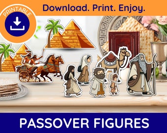 Passover Table Decor,  Seder Decoration, Passover Split The Sea Figures,  Passover Table Decor, Passover Decorations, Passover Children
