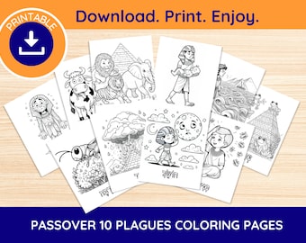 Passover 10 Plagues Coloring Pages For Kids , Passover for Kids, Passover Kids Activity