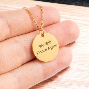 We Will Dance Again Joodse muntketting Israëlische geest ketting Joodse accessoires Hoop en veerkracht Joodse ketting Joods cadeau