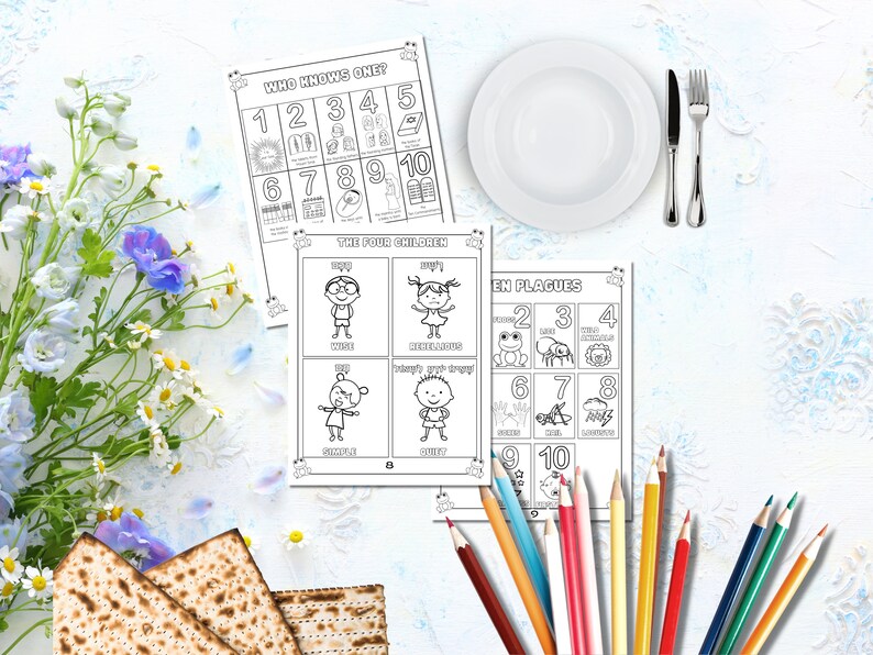Printable Coloring Haggadah for Kids Passover Activities - Etsy