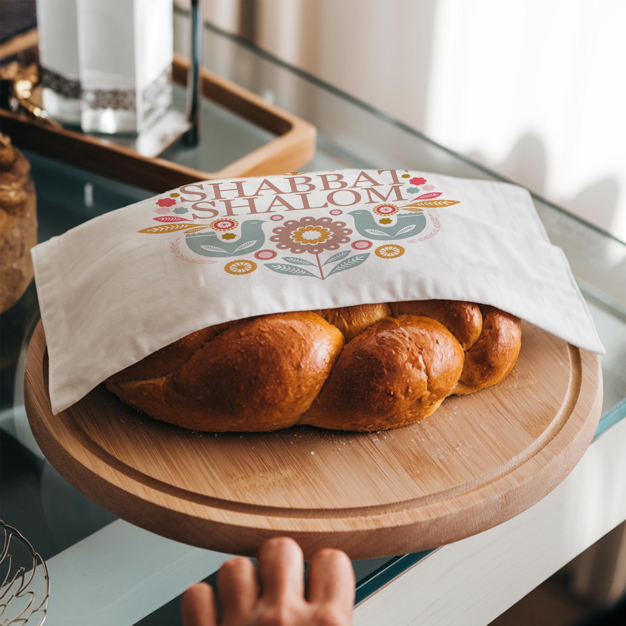 Zion Judaica – Copertura Decorativa Per Challah Shabbat, Albero Della Vita, Ricamata, 39x49 Cm, Colori Terra (6 Pezzi)