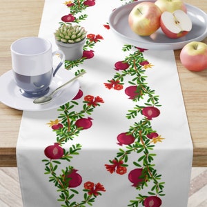 Caminho de Mesa de Rosh Hashaná Decoração de Rosh Hashaná Presente de Rosh Hashaná Romã Presente Judaico