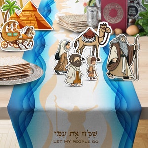 Passover Table Runner and Table Decor Splitting of the Sea  Exodus Table Decorations Seder Table Dinner Seder Night Decor