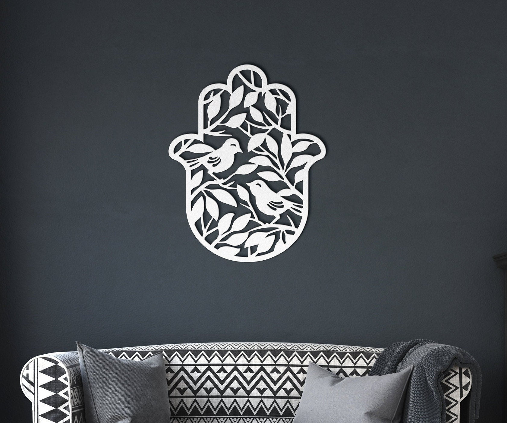 Hamsa Metal Art Hamsa Wall Art Hamsa Wall Hanging Hamsa Etsy