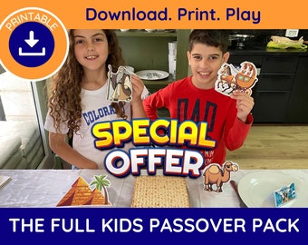 The Ultimate Passover Kids Printable Pack: Engage and Educate Your Kids With Our  Full Seder Pack