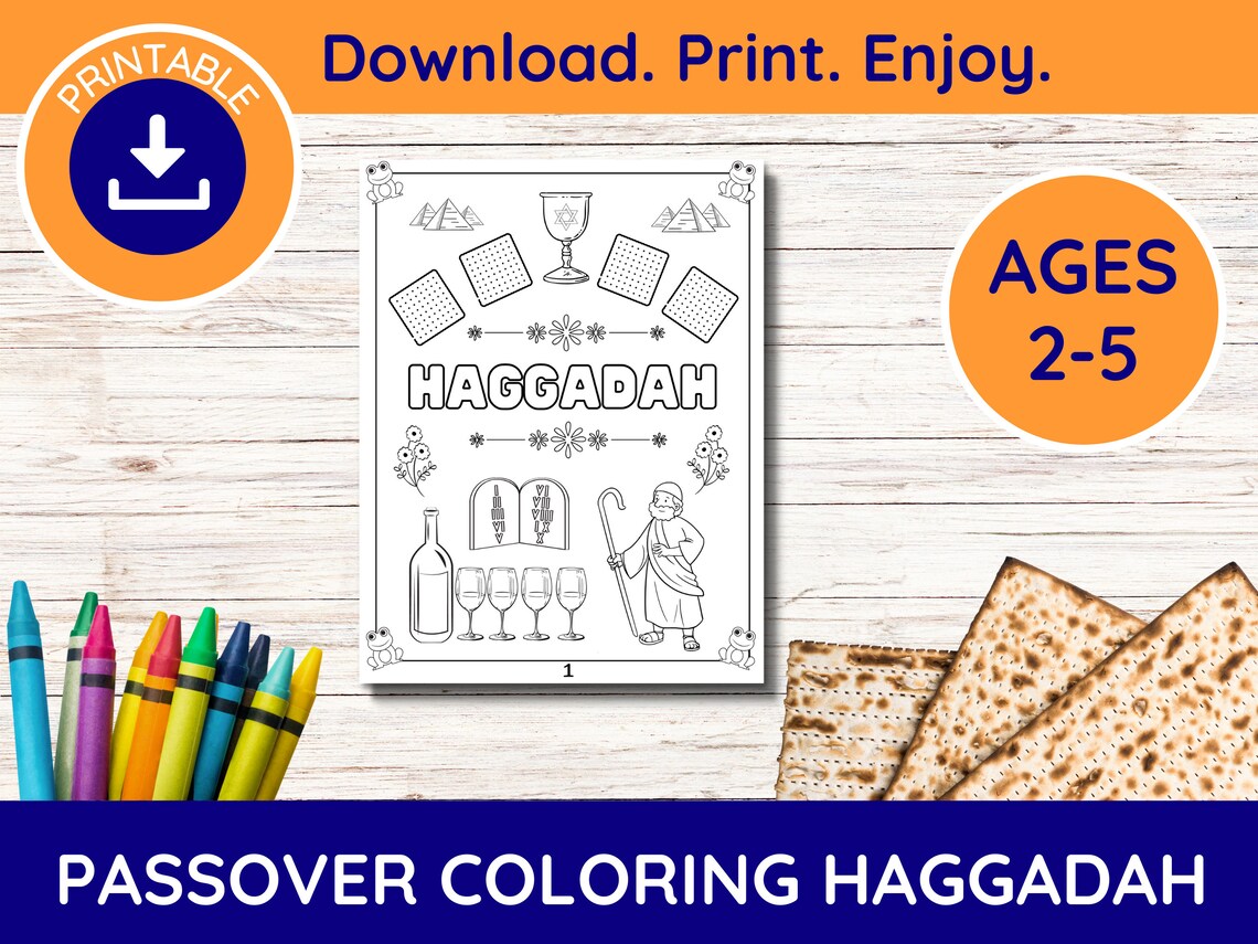 Printable Coloring Haggadah for Kids Passover Activities - Etsy