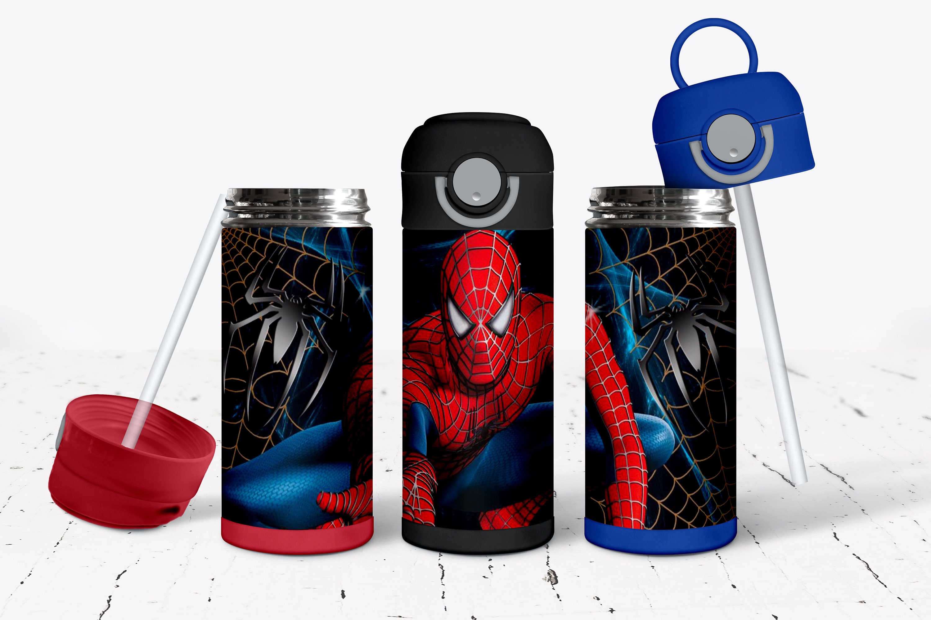  Spider Man Spider Man Web THERMOS STAINLESS KING Stainless  Steel Drink Bottle, Vacuum insulated & Double Wall, 24oz: Home & Kitchen