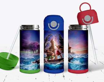 Moana tumbler for kids personalized custom water bottle for school gift