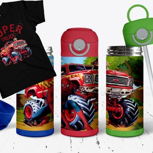 Monster truck with cartoon character gift bundle