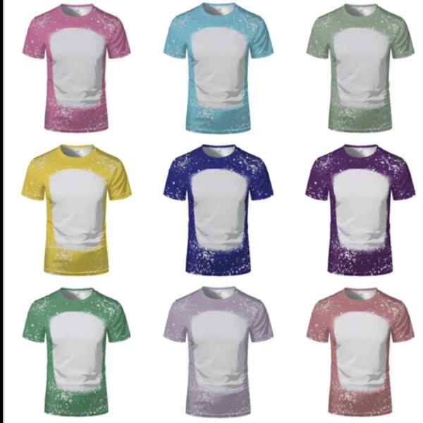 Faux Bleach Polyester Shirts Etsy