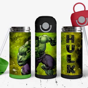 Custom 12 oz kids Hulk stainless resin water bottle