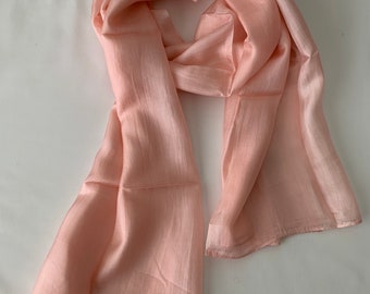 Silk Scarf, Silk Scarves, 100% Silk,  Smooth Scarf, Soft Scarf, Hand Dyed Scarf, Fine Silk Scarf, Pink Scarf