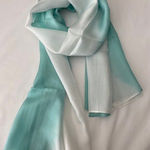 Mulberry Silk Scarf, Silk Scarves, 100% Silk, Soft Scarf, Hand Dyed Scarf, Fine Silk Scarf, light Scarf, Pure Silk, Two tone Scarf