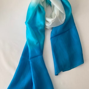 Silk Scarf, Silk Scarves, 100% Silk, Mother’s Day, Birthday,  Smooth Scarf, Soft Scarf, Blue Scarf