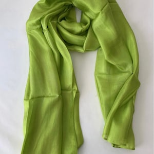 Silk Scarf, Silk Scarves, 100% Silk, Mother’s Day, Birthday,  Smooth Scarf, Soft Scarf, Green Scarf