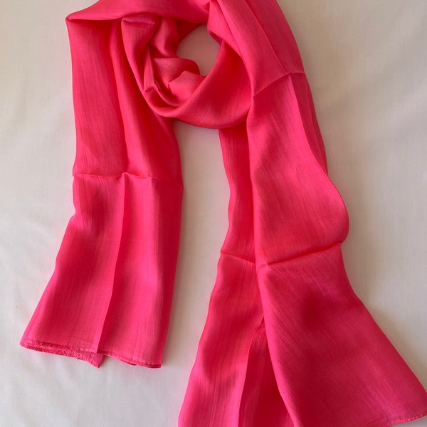 Neon Pink Scarf - Etsy