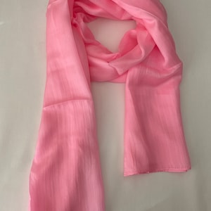 Silk Scarf, Silk Scarves, 100% Silk, Mother’s Day, Birthday, Christmas Gift, Smooth Scarf, Soft Scarf, Hand Dyed Scarf, Pink Scarf