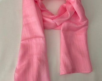 Silk Scarf, Silk Scarves, 100% Silk, Mother’s Day, Birthday, Christmas Gift, Smooth Scarf, Soft Scarf, Hand Dyed Scarf, Pink Scarf