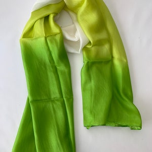 Silk Scarf, Silk Scarves, 100% Silk, Mother’s Day, Birthday,  Smooth Scarf, Soft Scarf, Green Scarf
