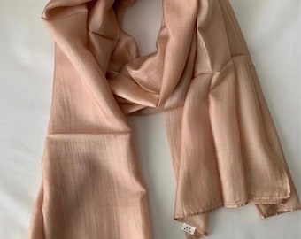 Silk Scarf, Silk Scarves, 100% Silk, Winter Scarf, Smooth Scarf, Soft Scarf, Hand Dyed Scarf, Fine Silk Scarf, Beige Scarf, Metallic Scarf