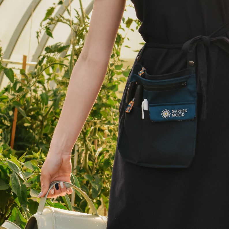 Denim Beltbag for Gardeners with prunner pocket