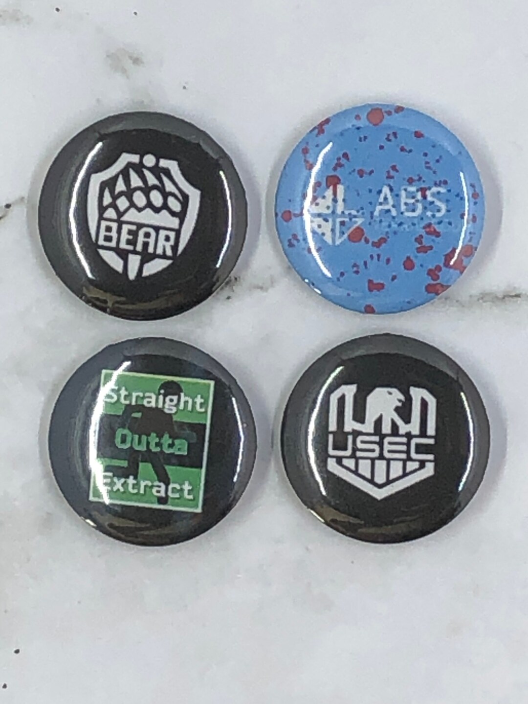 Tarkov 1in Button Pins 4 Pack Tarky Pins EFT Pins Game Etsy