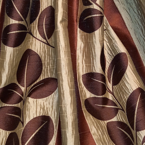 Tissu d'ameublement rayure beige et marron ,pour rideaux ,coussins, décoration d'intérieur