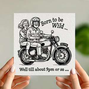 Born to be Wild Karte, Geburtstagskarte, süße, lustige Karten, Karte für Freund, Freundin, Frau, Mann, Freund, Bruder, Schwester