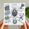 Funny 6th Iron Anniversary Card | 6th Anniversary Custom Name Card | Pun-Filled Romantic Keepsake | Personalised Gift