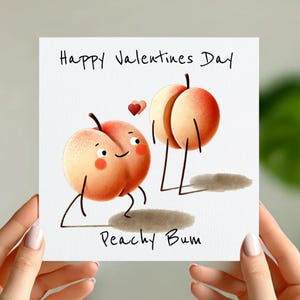Cartão engraçado do Dia dos Namorados - Peachy Bum Love Design