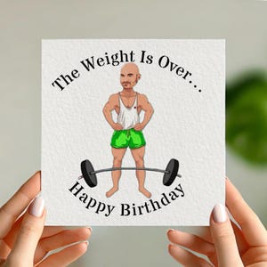 Cartoon Karte, personalisierte Karte, Karikaturkarikaturillustration, Porträt, Fitness-Studio Gesundheit, Feier, Geburtstag, lustig,