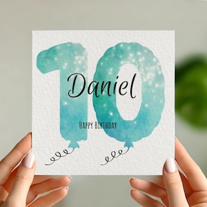 Gepersonaliseerde kaart 10e verjaardag, ELKE LEEFTIJD Verjaardagskaart Dochter, kleindochter, nichtje, zus, peetdochter