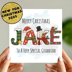 Personalised Christmas Card Tree Family Names Card - Holiday Greeting image 8