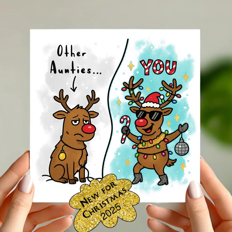 Personalised Christmas Card Tree Family Names Card - Holiday Greeting image 7