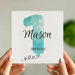 Carte d'anniversaire personnalisée pour 1er anniversaire de votre fille, petite-fille, nièce, sœur, filleule