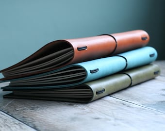 Leather journal with 2 notebooks | Refillable A5 diary | Personalised gift