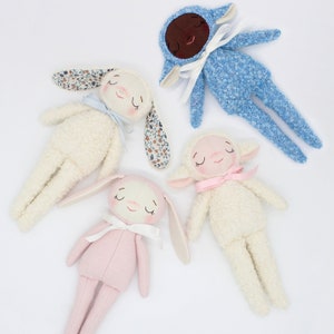 PDF Sewing Pattern BUNDLE Cuddly Plush Bunny & Lamb Doll, Instant Download ENGLISH image 4