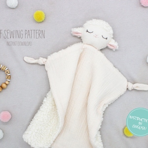 Modello di cucito PDF - Lamb Lovey, copertina per neonati, download immediato
