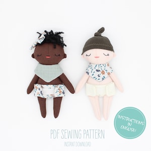 PDF Sewing Pattern - Baby Doll with Accessories, Instant Download