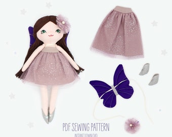 PDF Sewing Pattern - Fairy Outfit for 30cm/12" Blumenstreusel Doll - ENGLISH