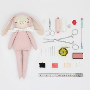 PDF Sewing Pattern BUNDLE Cuddly Plush Bunny & Lamb Doll, Instant Download ENGLISH image 5