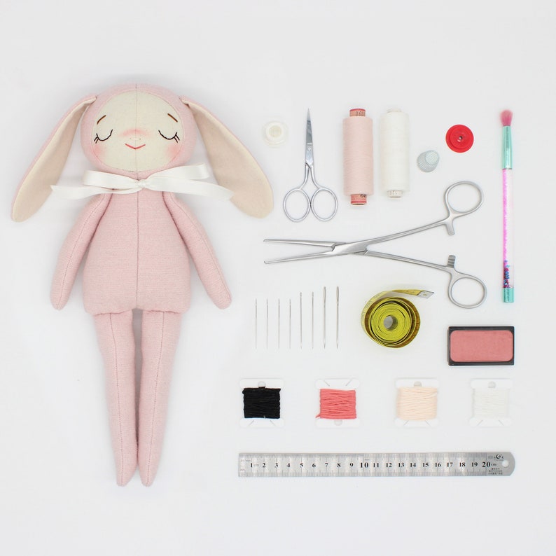 PDF Sewing Pattern BUNDLE Cuddly Plush Bunny & Lamb Doll, Instant Download ENGLISH image 5