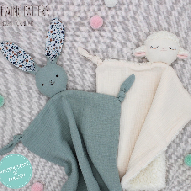Leyl&Ari Organic Muslin Lovey Blanket - Cotton Bunny Security Blanket For Babies (Sand Color)