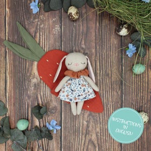 PDF Schnittmuster - Baby Hase mit Karotte Schlafsack, Instant Download