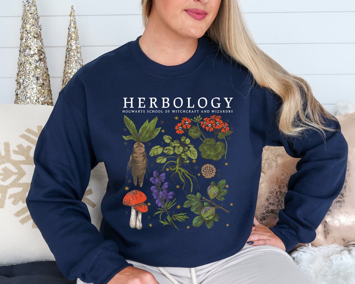 Herbology Plants Sweatshirt Magic Wizard Witchcraft School Etsy