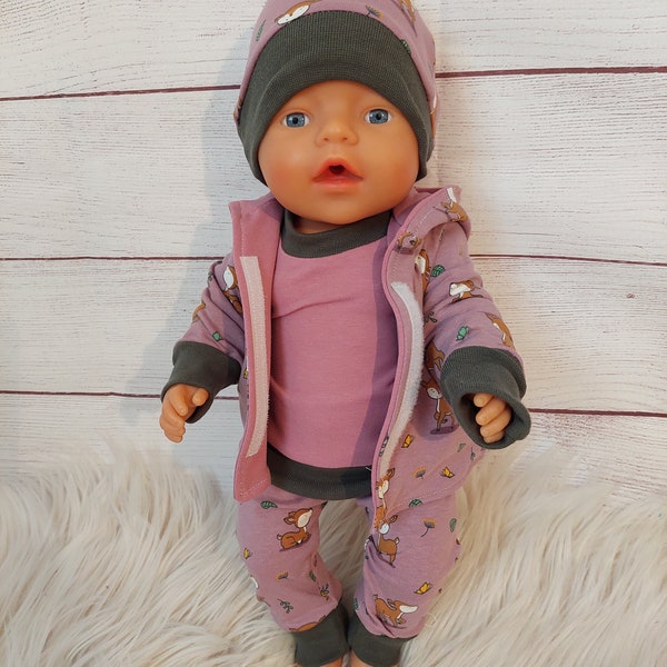 Doll set 29-43 cm, doll clothes, doll things, doll, dollclothes, shoes, doll jacket, babydoll, deer, tractor