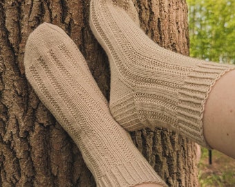 Everyday wool socks knitting pattern PDF in ENGLISH